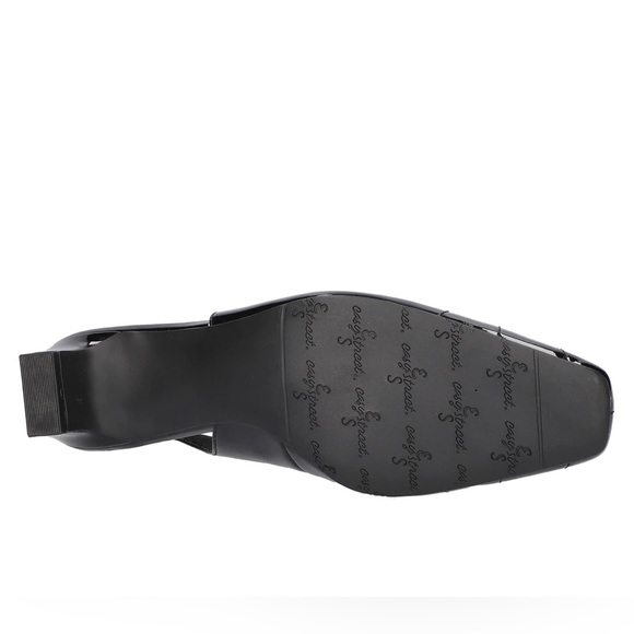 Women’s Dress Shoes Easy Street Catie Slingback Pumps Black Patent Size 7.5 - Picture 8 of 11